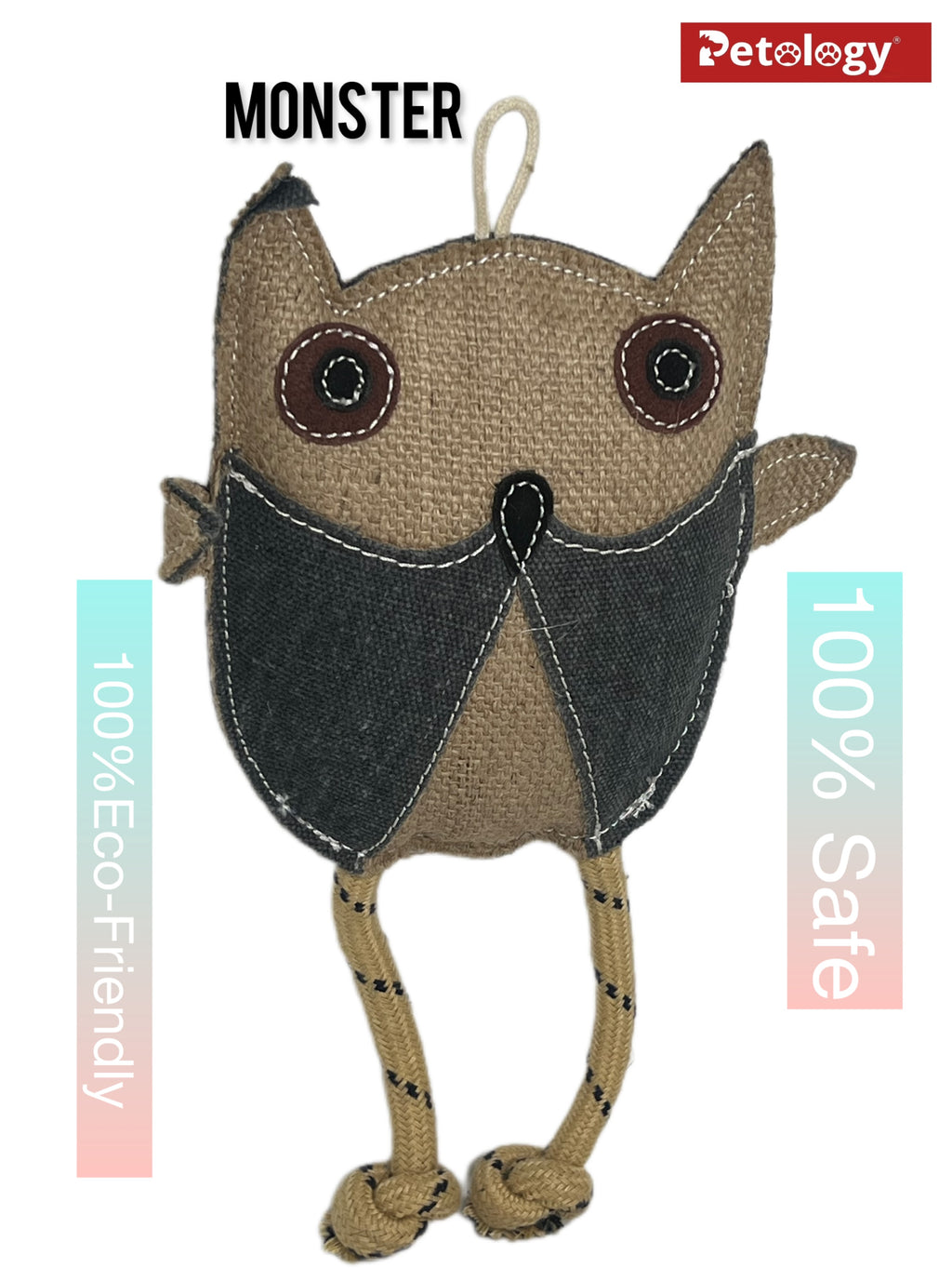 Petosafe Buy 2, Pay for 1  Pure Organic Jute Chew Tug Toy Safe, Non Toxic Fun for all size Dogs!