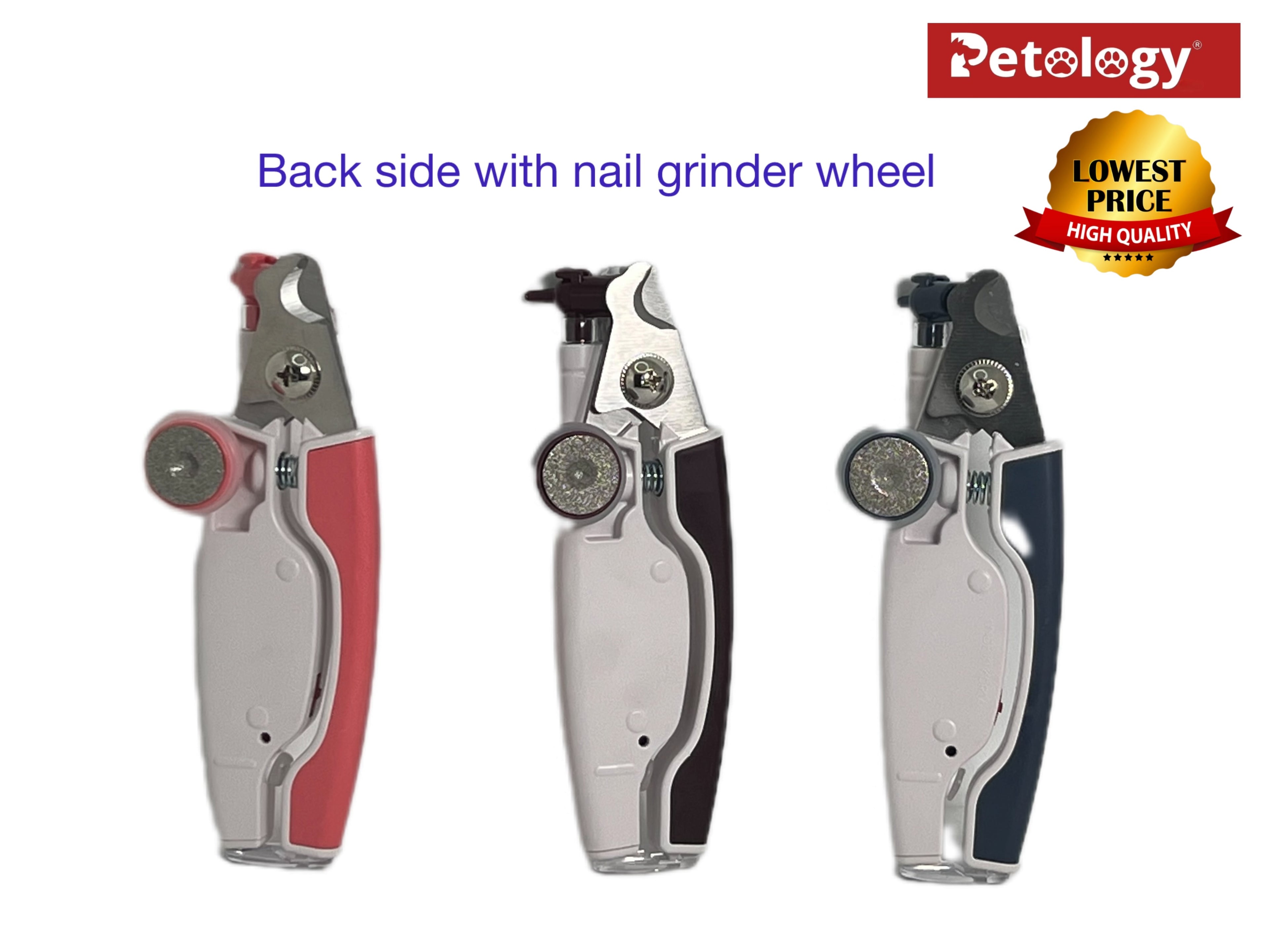 Lookout by Petology Exclusive Nail Clipper ( Korea)  Posco steel Dog and cat Nail Clippers with specially designed nail box Quick Sensor Light Accident-Free Guide Light and Dog Nail wheel Filler (Color Vary)