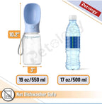 PawPets everyday life Dog, Cat and Rabbit, Sturdy hold, Leak Proof, Travel safe Water BPA-FREE, bottle and Dispenser with Drinking Feeder for Pets ON THE GO like Hiking, Travel,  safe food Grade Plastic (550ml, Blue)