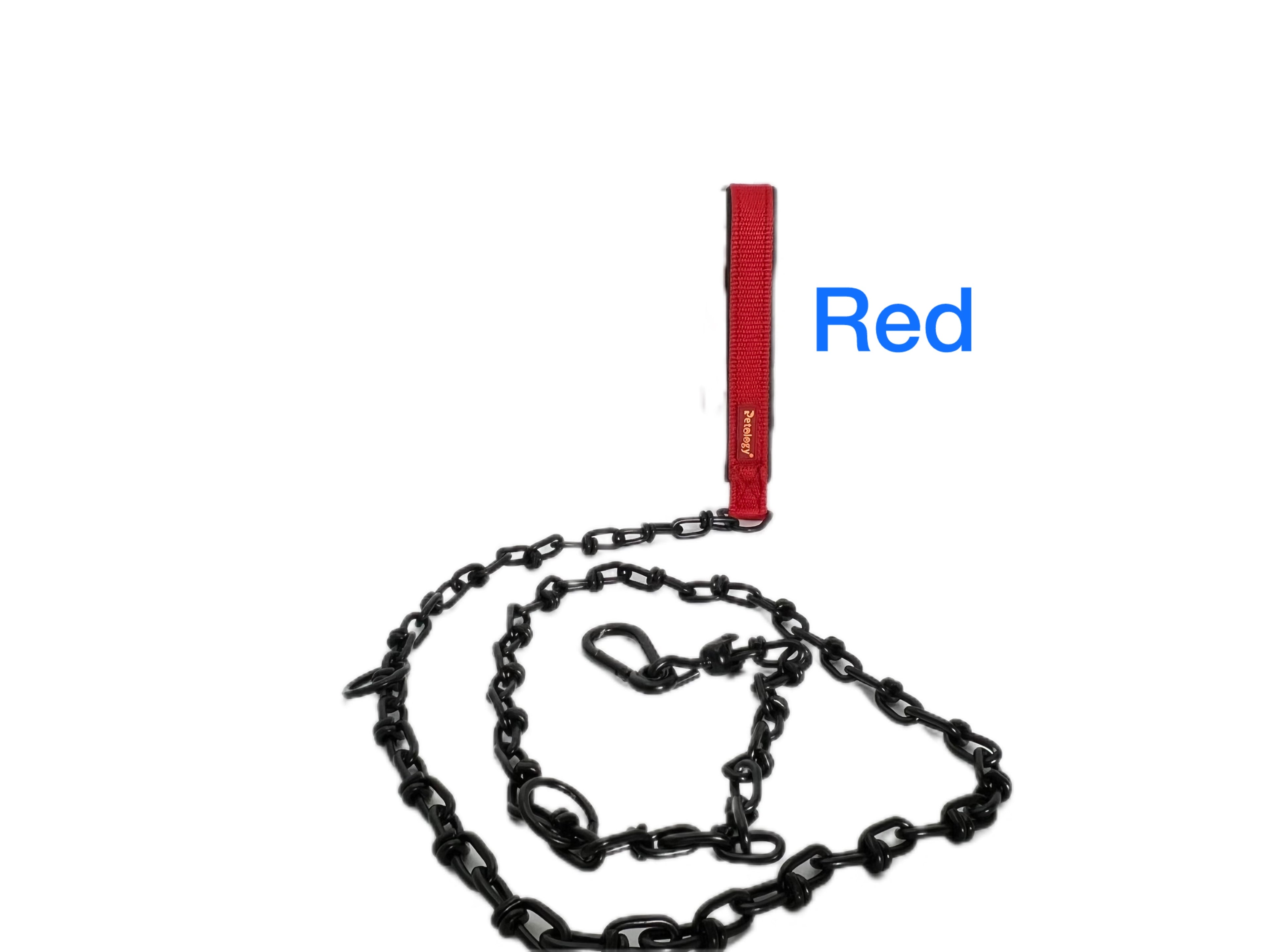 Bow-Bow 100% plush stylish- eye-Catcher Dog Chains suitable for 25 Kg and above Dog Stainless steel dog chains, special heated powder coated non-wielded 100% no rusting chromed base chain suitable for Large and xtra Large breed ( 25 kg-50 Kg+)