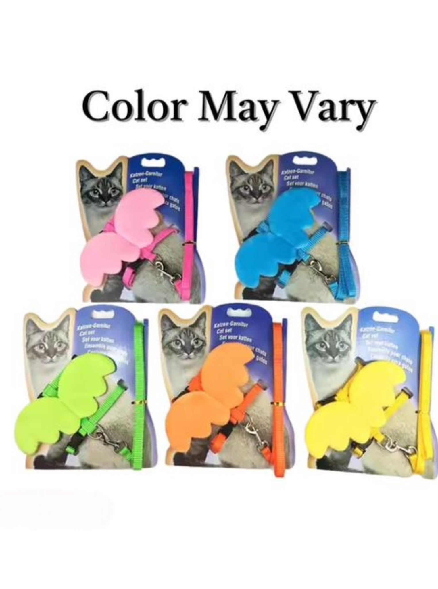 MEOW MEOW Cat, Rabbit harness Set Angel Wings Adjustable Mesh Vest Strap Outdoor Suit Small & Medium Cats, Adjustable Lightweight Designer, Comfortable and Secure Fit - Color May Vary