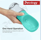 PawPets everyday life Dog, Cat and Rabbit, Sturdy hold, Leak Proof, Travel safe Water BPA-FREE, bottle and Dispenser with Drinking Feeder for Pets ON THE GO like Hiking, Travel,  safe food Grade Plastic (550ml, Blue)