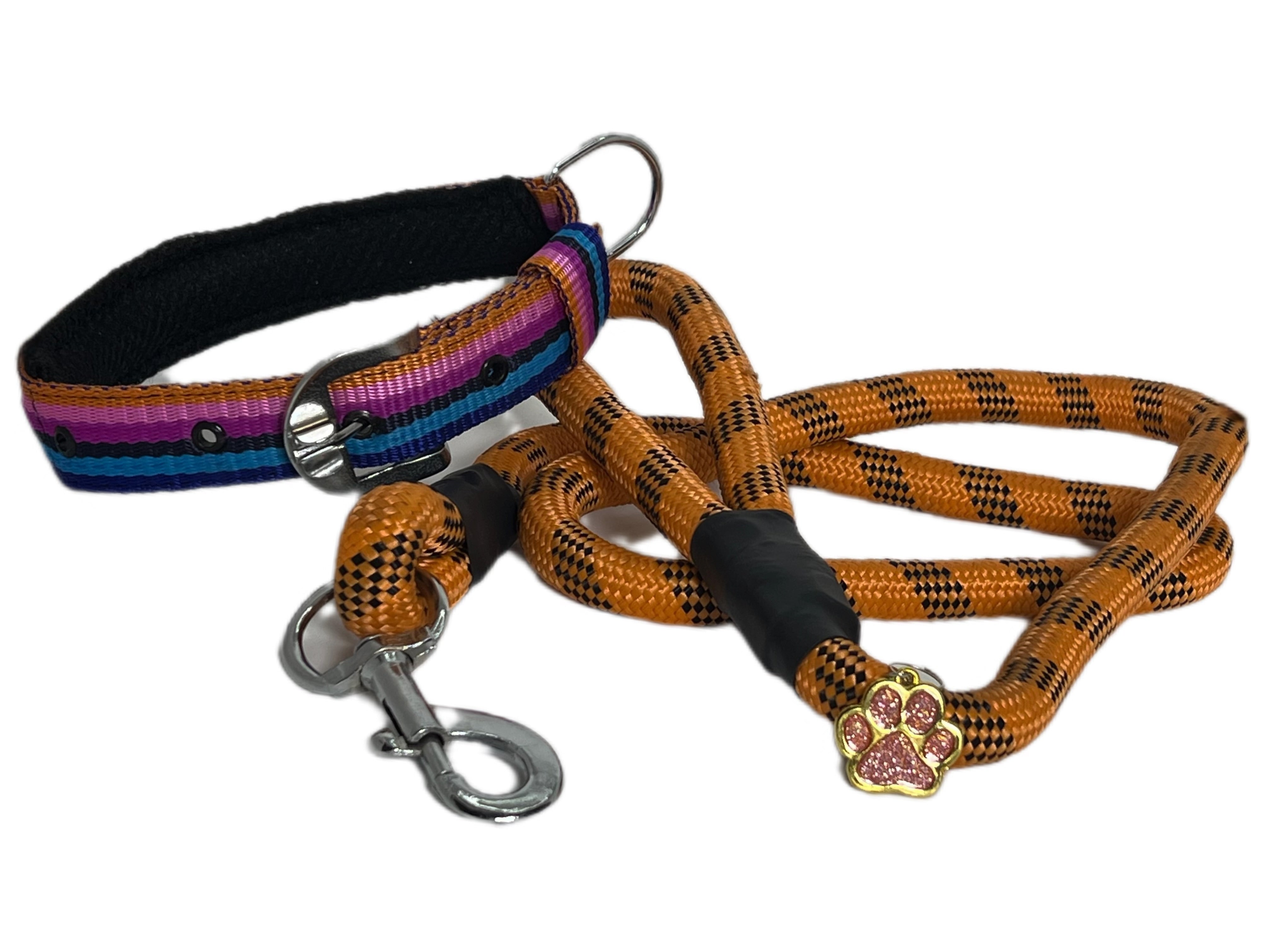 High Quality 18MM rope leash Leash + 1.5 inch collar + name tag