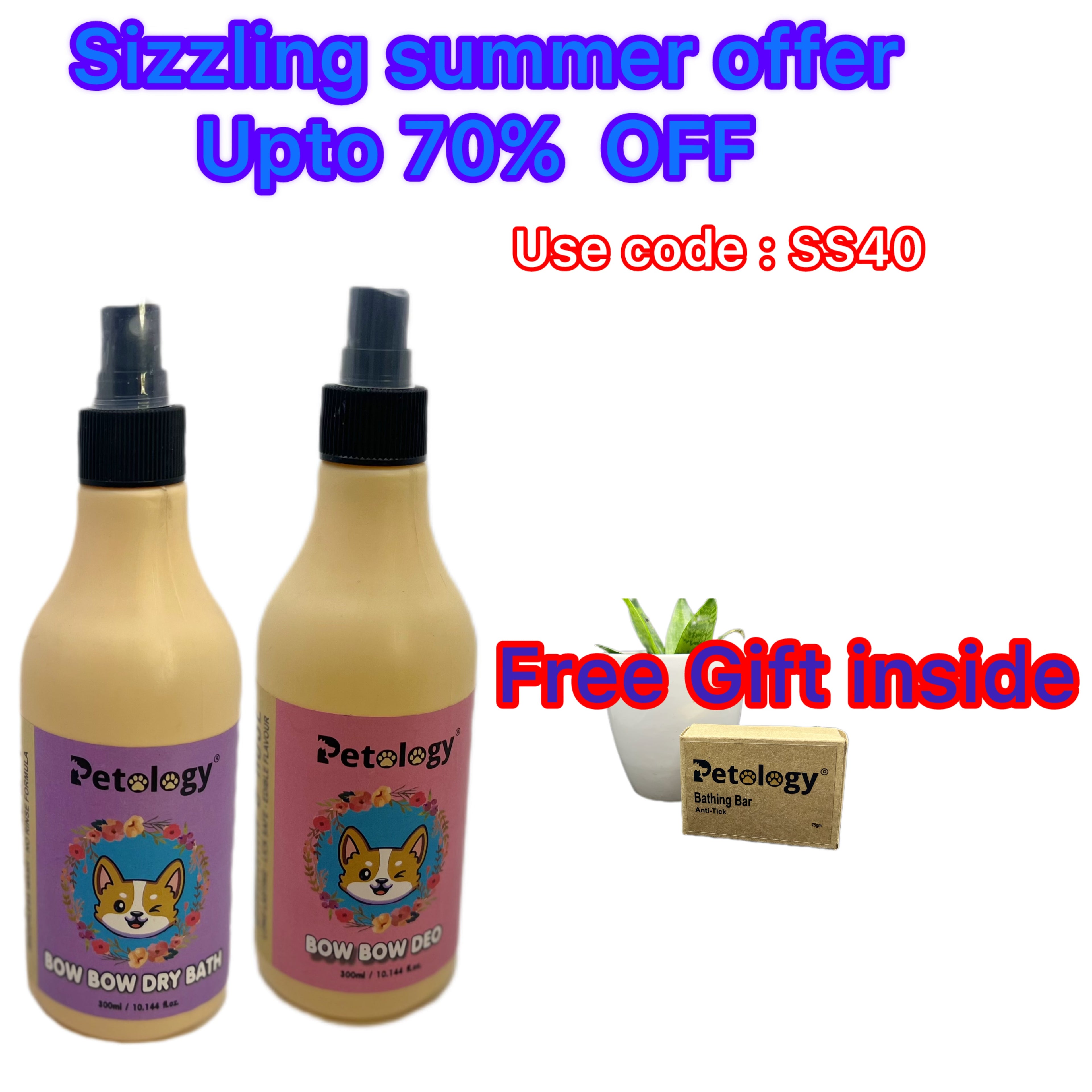 Waterless Cleansing & No Rinse Dry Shampoo for Dogs -300 mL Quick & Easy Dog Dry Shampoo No-Rinse, Skin-Friendly Deodorizing Formula