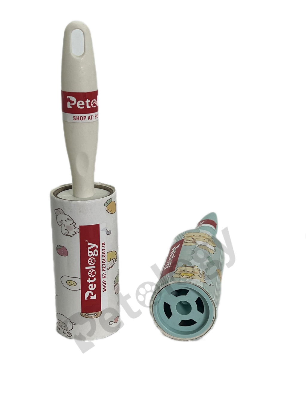 HiHYGIENE 2 Lint Remover with Handle, Protective Cover, Dog & Cat Hair Remover (60 Sheets) - Sticky Roller Brush for Clothes, Furniture, Carpet, Pet Fur, Dust, and Dirt.