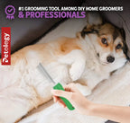 HiHygeine Puppies Double Side Steel Needles Comb for Dogs and Cats - (Paw Print) Grooming Rake Shedding for Dogs, Cats - Best Cleaning for all Pets (Color May Vary)