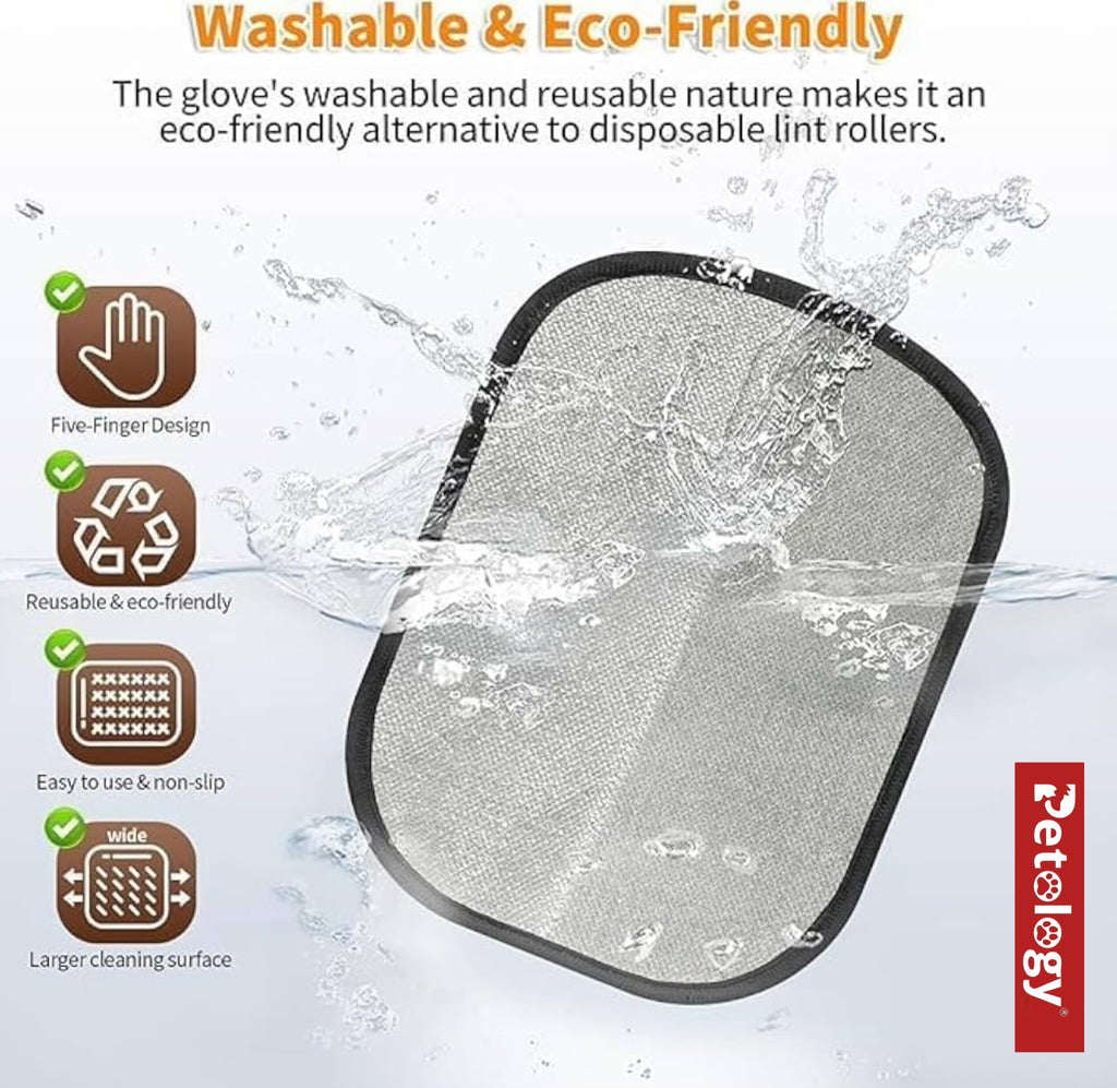 Reusable Pet Hair Removal Gloves, Electrostatic Hair Remover, Efficient Grooming Gloves for Pet Hair, Dog and Cat Fur Electrostatic Gloves for Couch, Clothes, Carpet, Bed Sheet