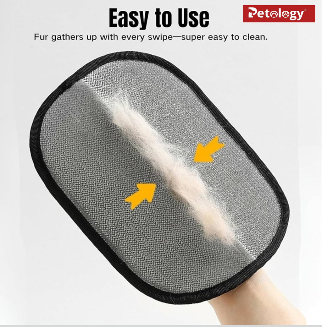 Reusable Pet Hair Removal Gloves, Electrostatic Hair Remover, Efficient Grooming Gloves for Pet Hair, Dog and Cat Fur Electrostatic Gloves for Couch, Clothes, Carpet, Bed Sheet