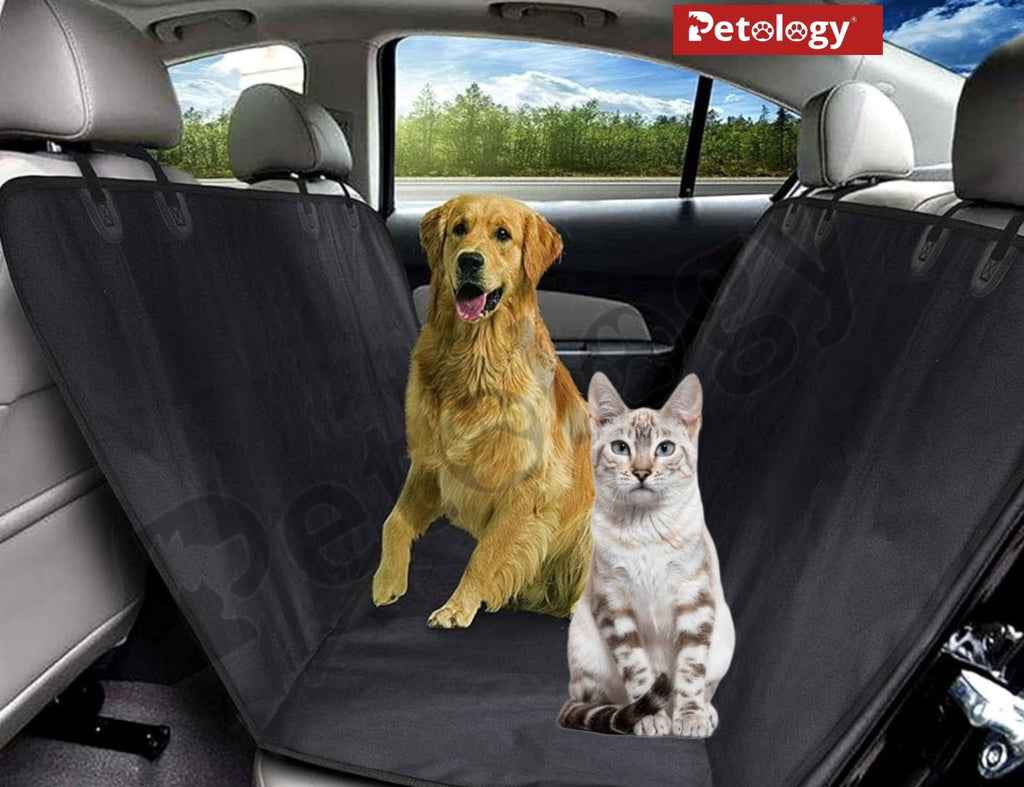 Petability  Soft Anti-skid Back seat protection Cover, Waterproof Scratch Proof Non-Skid, Travel Hammock With Anchors For Cars Trucks SUV Boot Liner, Black