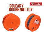 Petology 3-in-1 Combo pet friendly Latex Dog Squeaky Toys-Paw Ball- Rugby ball-Donut-Chew bone-Medium- Small Dogs & Puppies ,Dog Chew Toy for Teething, Chewing, Training Playing