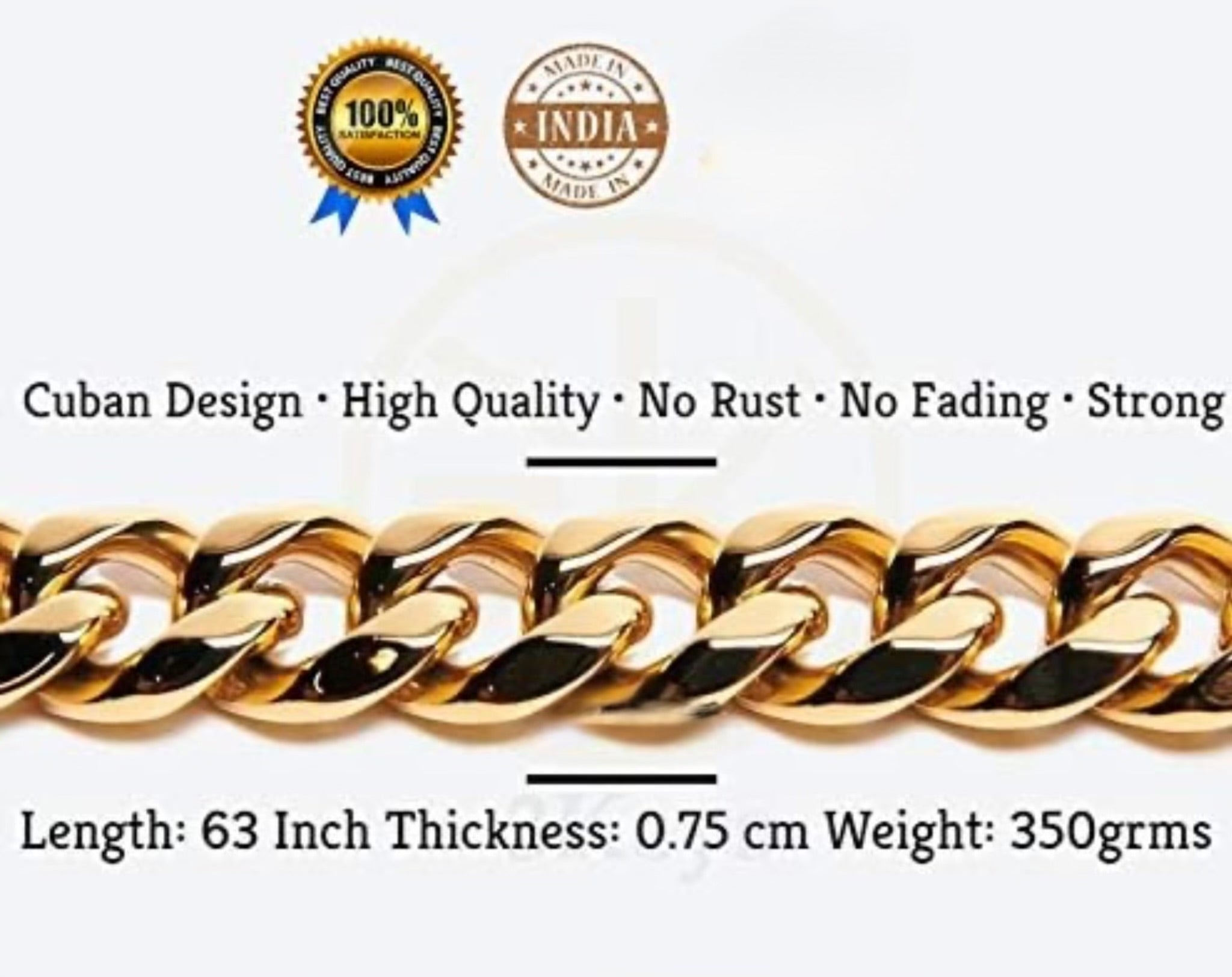 Superior quality Gold plated Dog chain diamond cut Cuban design long lasting,solid metal