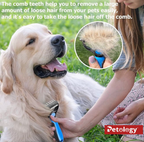 HIHYGENIE Dematting & Deshedding Brush For Dogs-Cats,2 In 1 Deshedding Tool & Undercoat Rake Dematting Comb For Mats, Reduces Shedding By upto 95%,Short To Long Hair Small Large Breeds
