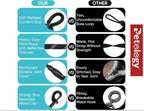 Petology Heavy Duty Nylon Dog Leash Anti Slip Padded Handle Long Highly Reflective Dog Rope for Medium & Large Dogs Training Leash (Black, 5 & 6.5 Feet Long)