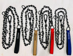 Bow-Bow 100% plush stylish- eye-Catcher Dog Chains suitable for 25 Kg and above Dog Stainless steel dog chains, special heated powder coated non-wielded 100% no rusting chromed base chain suitable for Large and xtra Large breed ( 25 kg-50 Kg+)