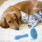 PETOLOGY Hi health pet Self Cleaning Slicker Brush, Pet Grooming Shedding Brush for Dogs and Cats Color May Vary