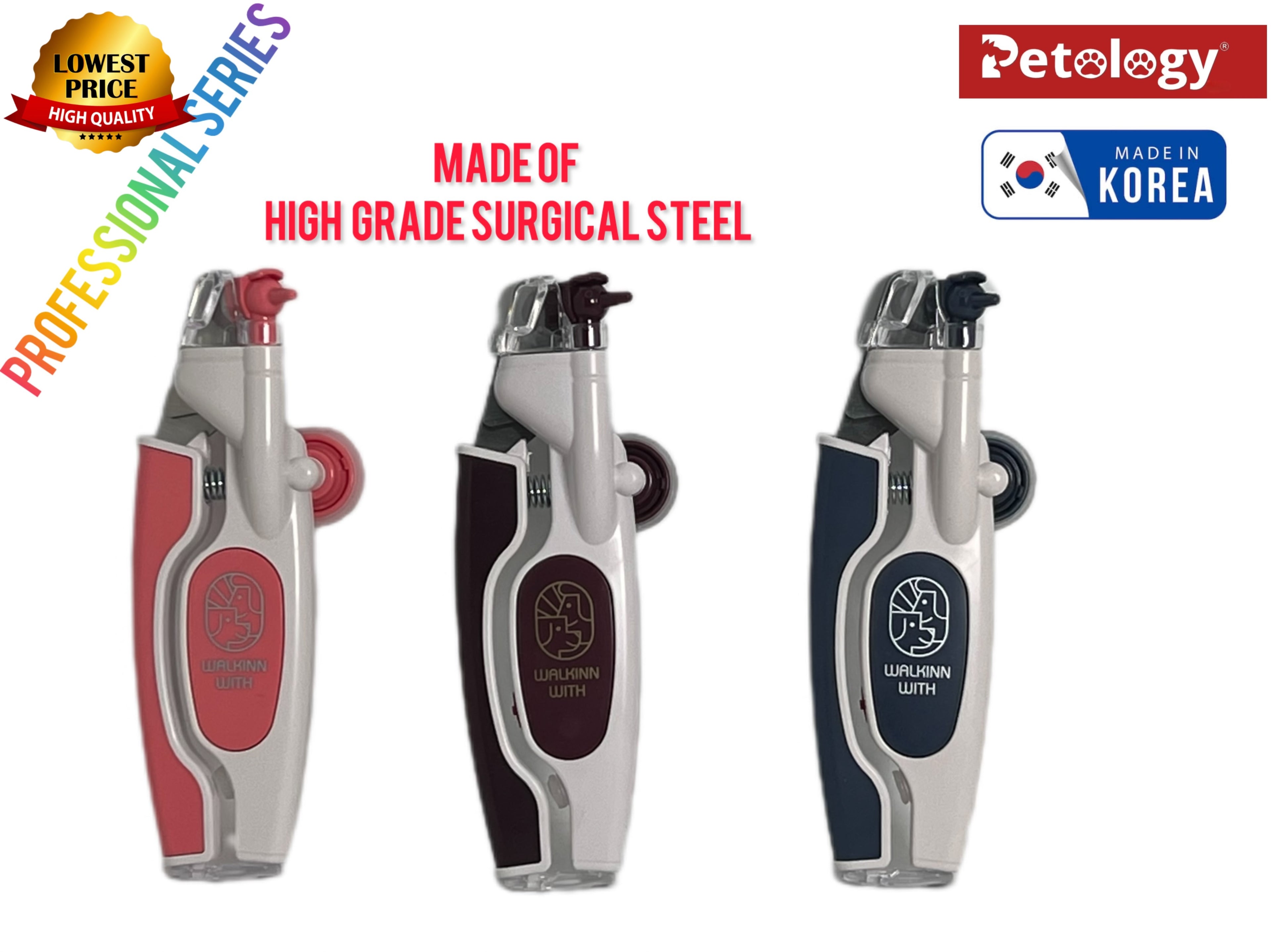 Lookout by Petology Exclusive Nail Clipper ( Korea)  Posco steel Dog and cat Nail Clippers with specially designed nail box Quick Sensor Light Accident-Free Guide Light and Dog Nail wheel Filler (Color Vary)