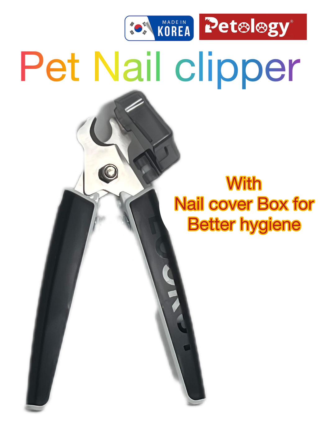 LOOKUT (Korea) by Petology Cat Nail Trimmers Patent Designed Cat Claw Clipper with Posco Steel Blades Safe and Easy Cuts for Cats Claw