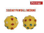 Petology 3-in-1 Combo pet friendly Latex Dog Squeaky Toys-Paw Ball- Rugby ball-Donut-Chew bone-Medium- Small Dogs & Puppies ,Dog Chew Toy for Teething, Chewing, Training Playing