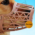 Adjustable Strap Safe Muzzle Dogs Ensure Pet Safety and Comfort, Prevent Biting Behavior Perfect Ideal for Walks, Training, and Grooming. (Beige)