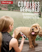 Pawpet Professional pet grooming kit for Dogs & cats Low noise<50dbs, no afraid pets, Powerful upto 850 MAH Battery & 4 inter-changeable combs for better cut additional steel comb and post trimming palm massager (absolutely free)