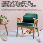 Playpets Funny 360 Degree Rotatable Toys Rechargeable Rotating Ball with LED Light,Intelligent with New upgrade 2.0 version. Chasing Toy Automatic Rotating Smart Obstacle Avoiding