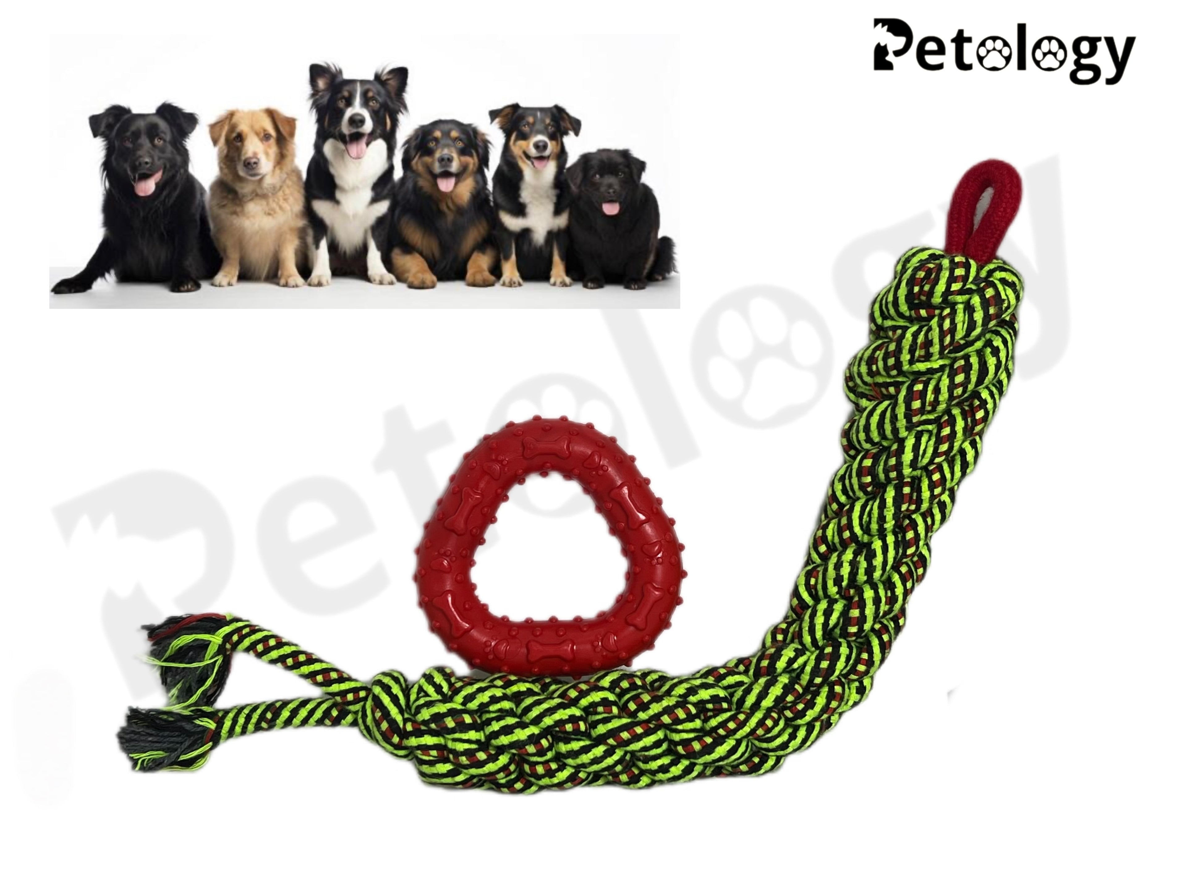 HY HYGIENE 100% Cotton Rope snake  & Soft non-toxic toy combo suitable for all Breeds