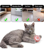 Playpets Funny 360 Degree Rotatable Toys Rechargeable Rotating Ball with LED Light,Intelligent with New upgrade 2.0 version. Chasing Toy Automatic Rotating Smart Obstacle Avoiding