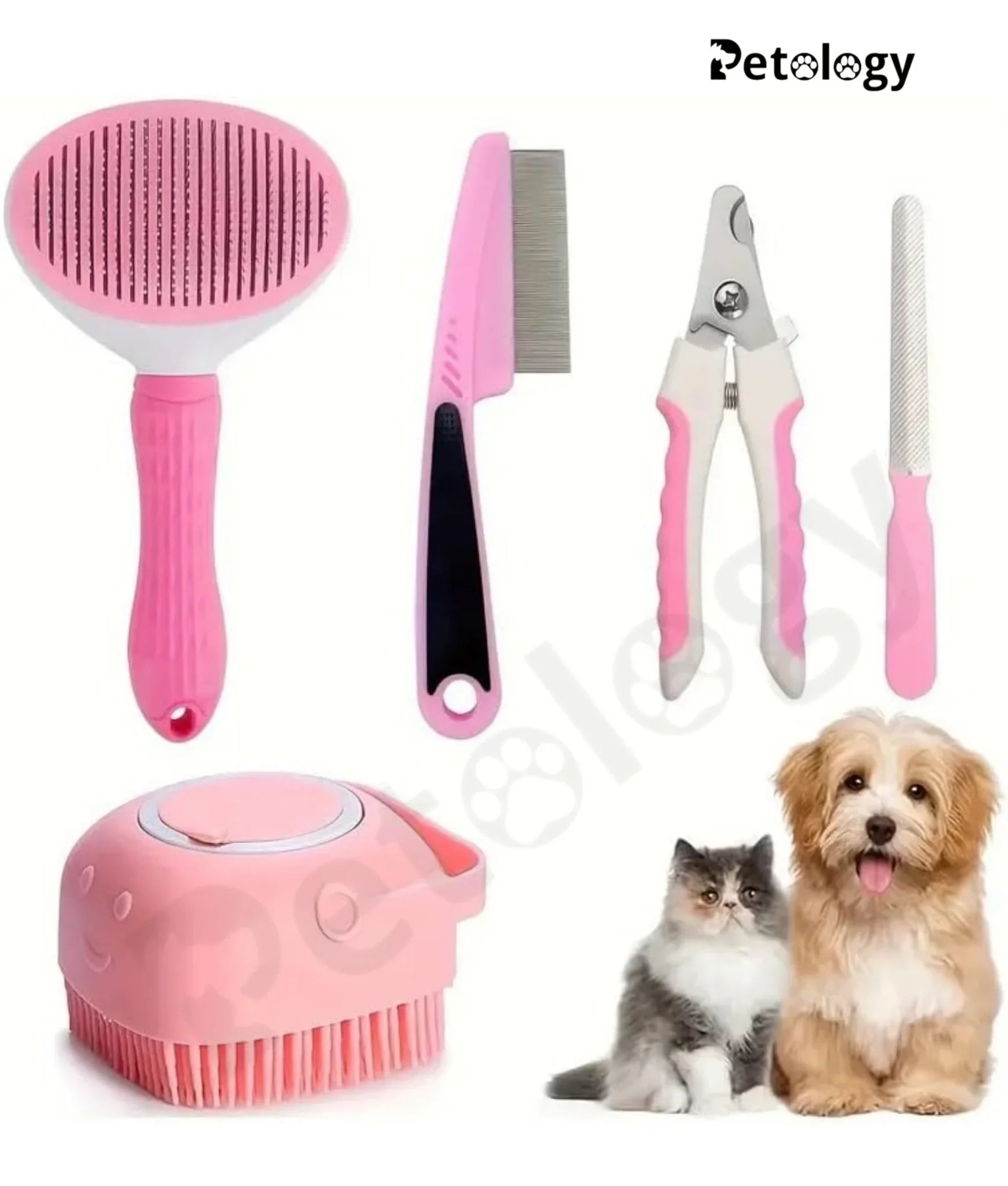 HI HYGENIE Dog & Cat Hygiene 1 Set Pet Grooming Kit,(PACK OF 5 PCS) COLOR MAY VARY