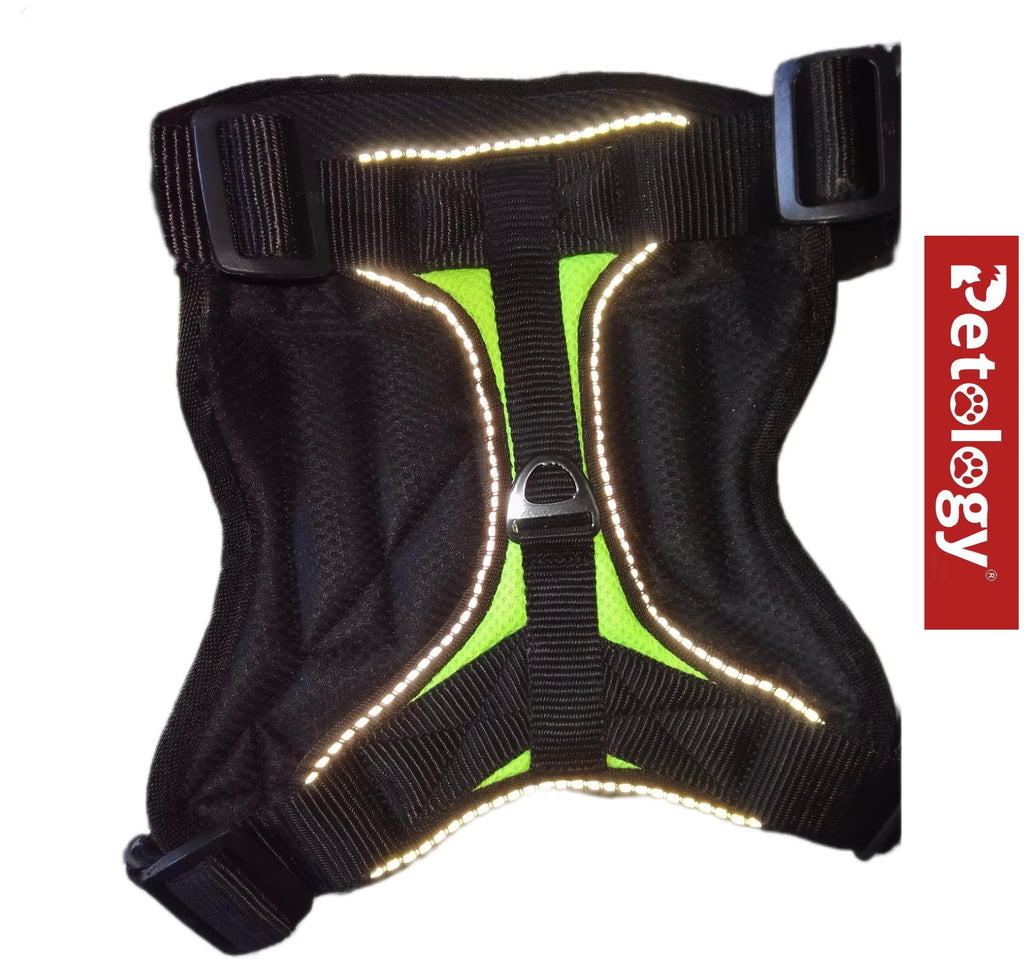 Petology Premium Breathable Durable Vest Set Harness for Dogs is designed to elevate your dog’s comfort Reflective feature safety gives confidence in low light free roaming (colors vary,15mm rope leash))