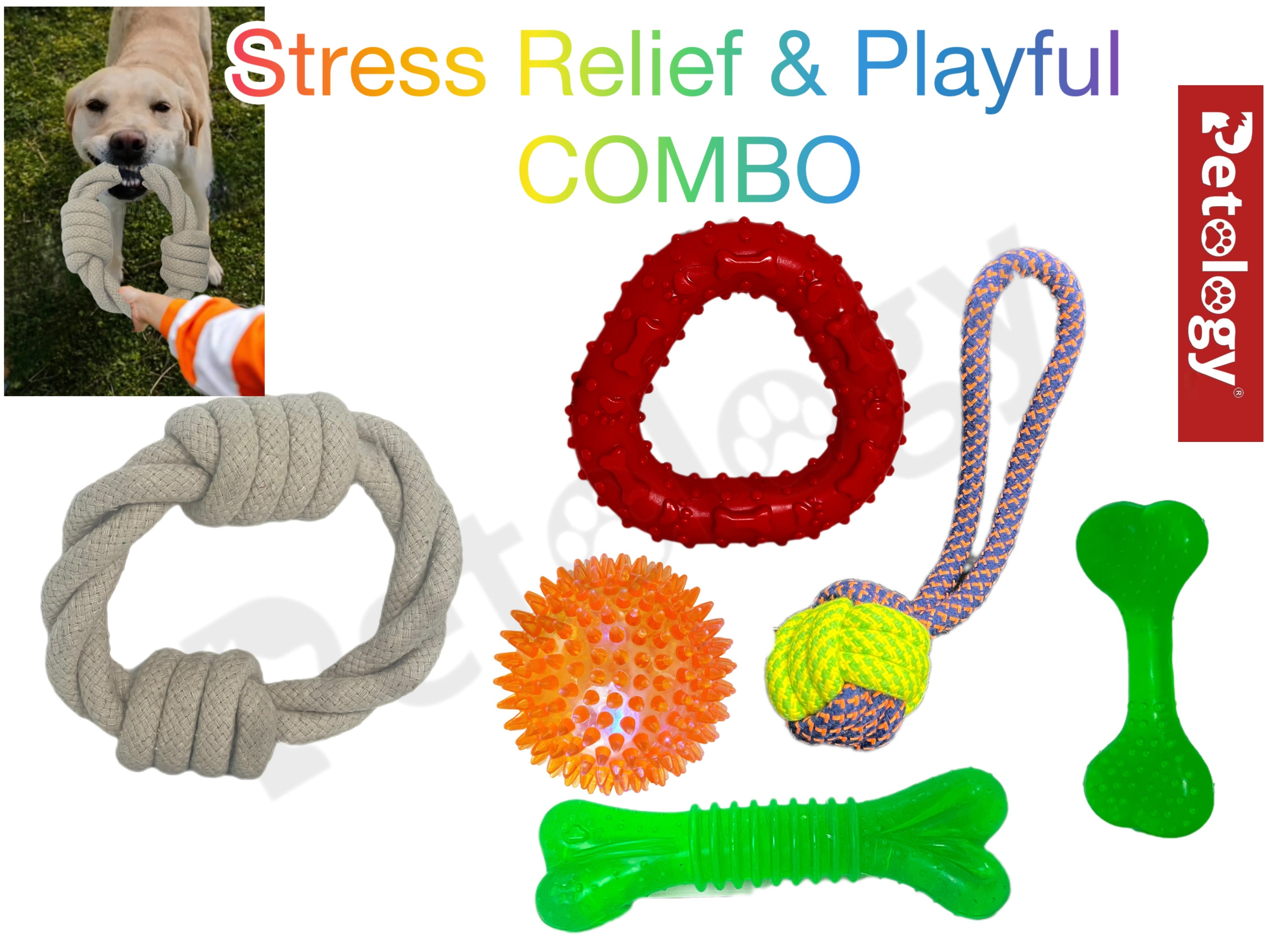 Best tug COMBO for chewers best toy to keep them healthy interactive, all ages and breeds for training also improve relationship and bonding with owner.