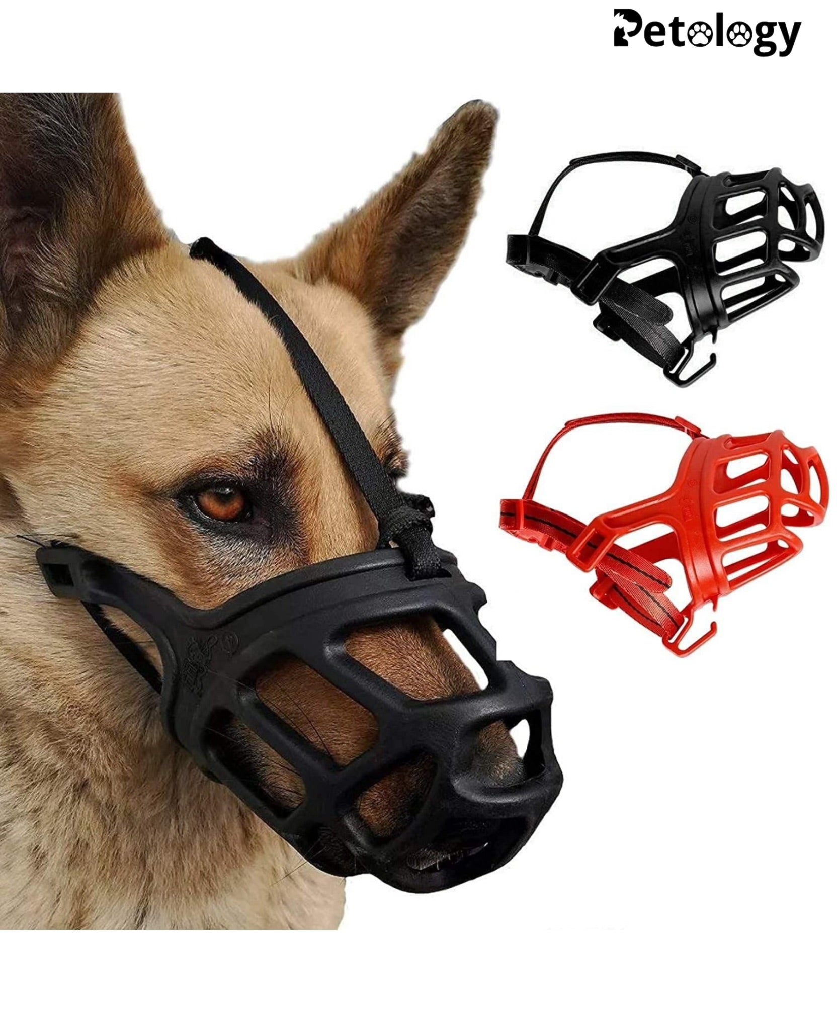 100% Silicon & extra soft Mouth Cover Muzzle Guard with Adjustable Strap Buckle Ideal for Stopping Biting, Barking & eating useless street waste, XLarge,large,Medium Dog & Puppy