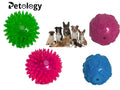 Playpets perfect combo of 4 Safe fetch teething balls with combo squeaky, spiky & soft latex balls to keep boredom away for all dog breeds and ages( Multi colour)