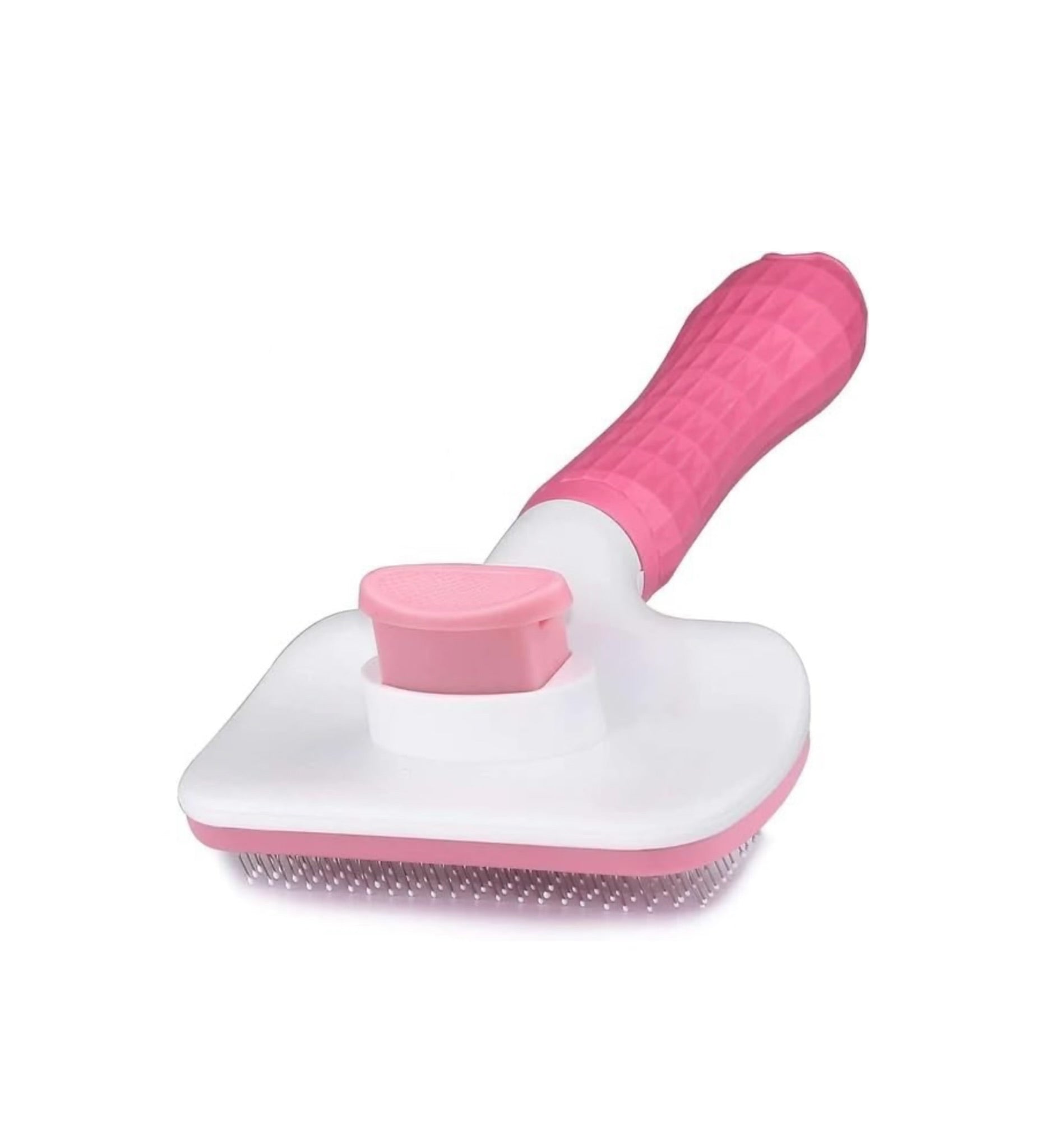 Auto Cleaning Slicker Pet Grooming Brush & Stainless Steel Pet Feeding Bowls (Set of 400 ml) for All Pets