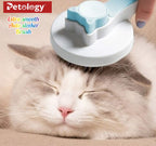 Hi Health Premium, Extra-Soft Slicker Brush with flea for CATS & RABBITS,SMALL PETS Self Cleaning Shedder Gently Removes Loose Undercoat, Mats and Tangled(COLORS VARY)