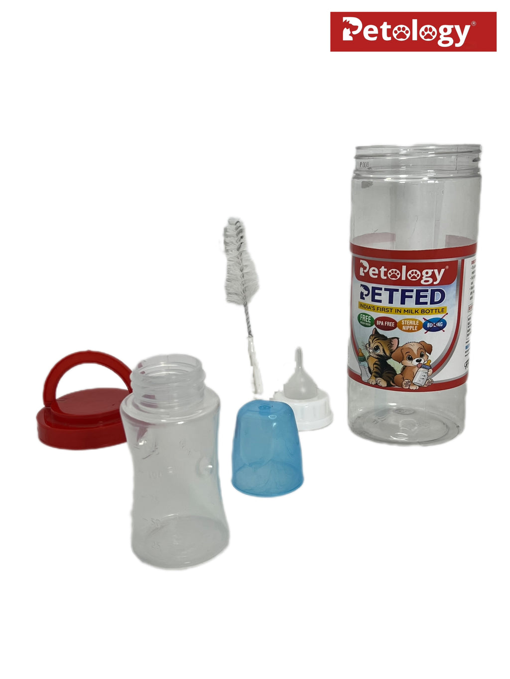 PETFED Puppy Kitten Milk Feeder Silicone Bottle Set non toxic and 100% safe For Baby Dog & Cat
