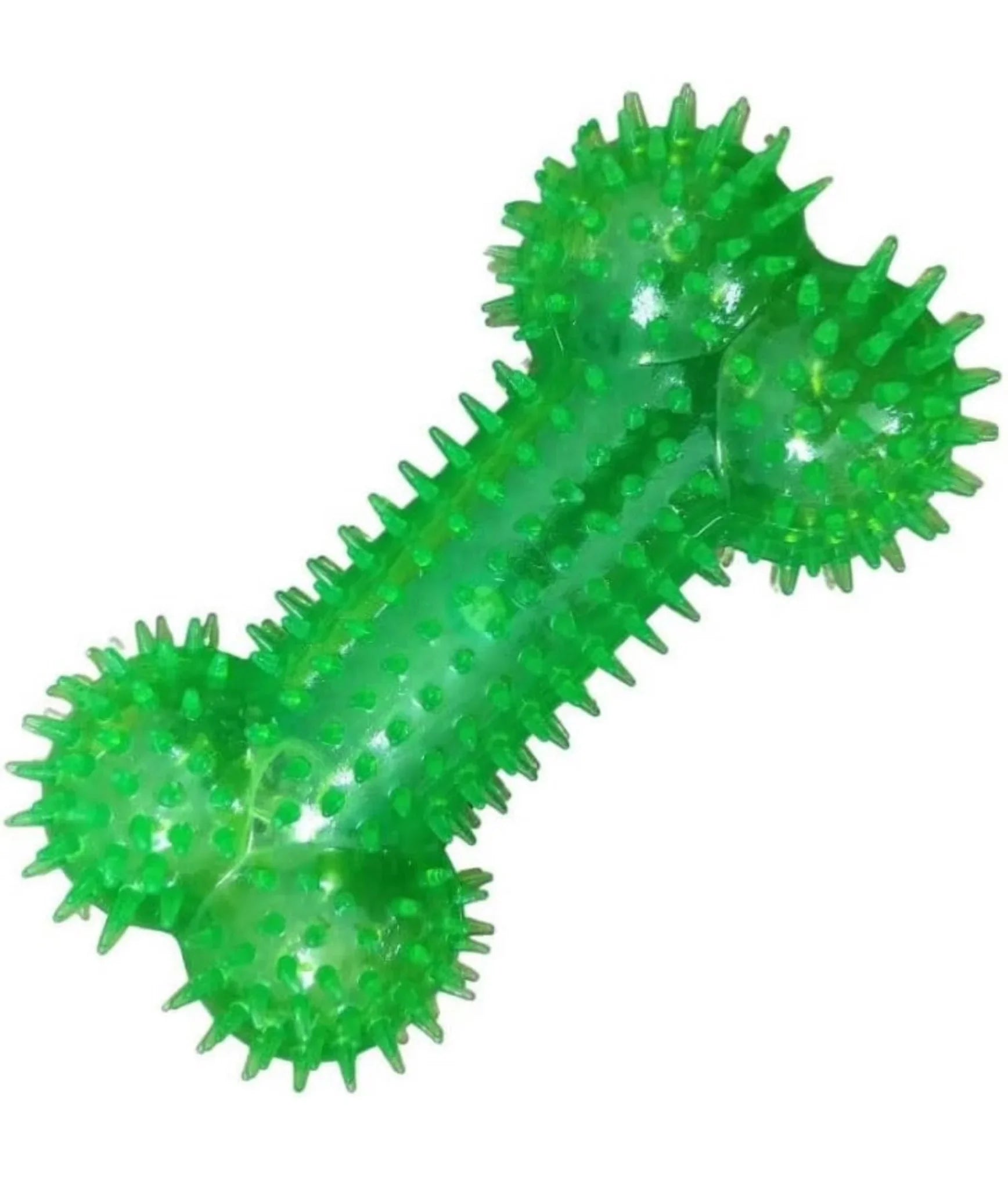 100% BPA Free,Non-Toxic,Squeaky spike bone for healthy dental, fetch toys with TPR Rubber Toys