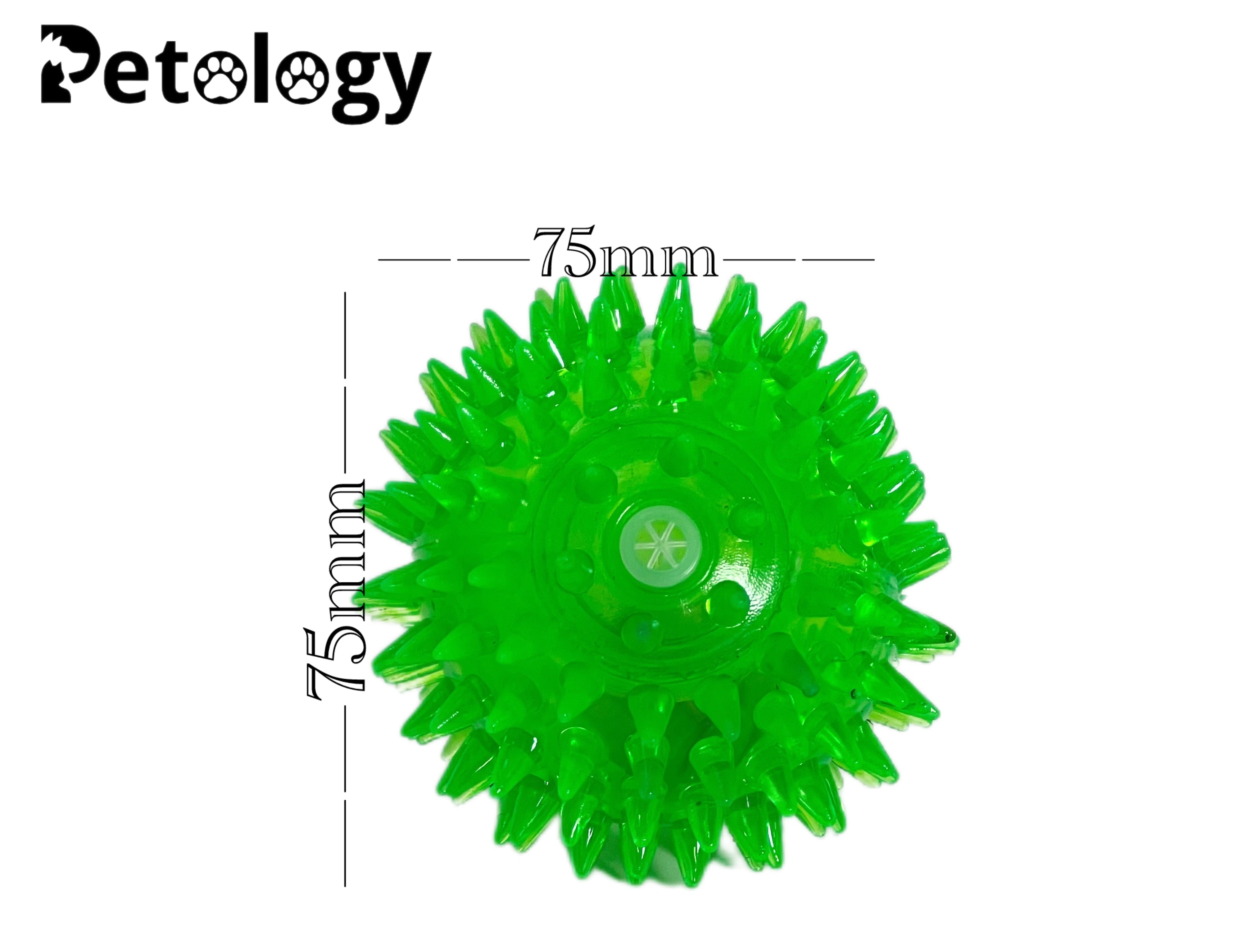 Playpets perfect combo of 4 Safe fetch teething balls with combo squeaky, spiky & soft latex balls to keep boredom away for all dog breeds and ages( Multi colour)